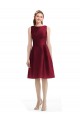 Sleeveless Bateau Neck A-Line Satin Bridesmaid Gown Worcester