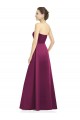 Merlot Sleeveless Strapless A-Line Satin Bridesmaid Dress Worcester