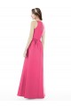 Keyhole Back Sleeveless Jewel Neck A-Line Satin Bridesmaid Dress Worcester