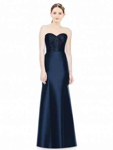 Sleeveless Sweetheart Mermaid Satin Evening Dress / Bridesmaid Dress Worcester
