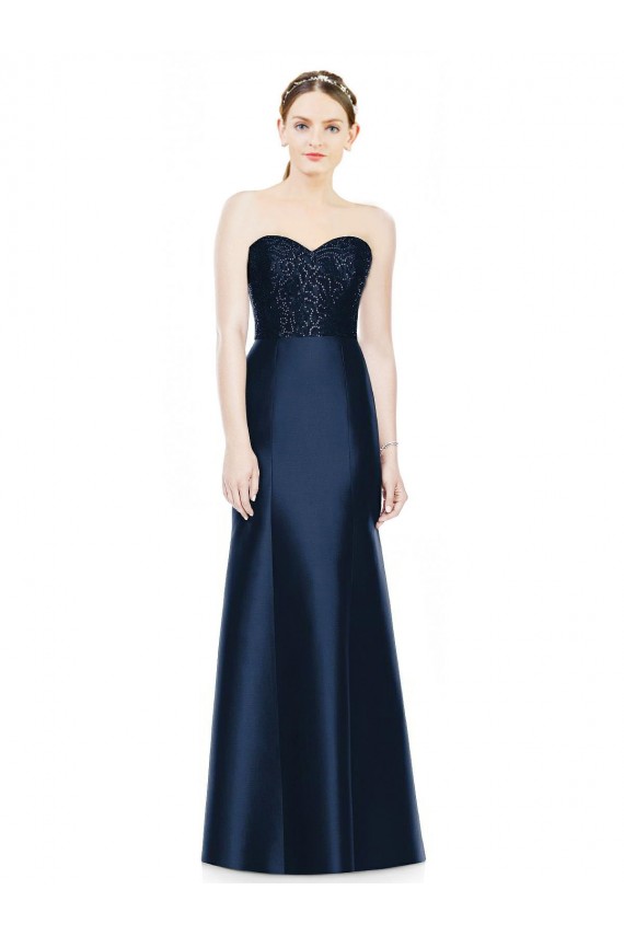 Sleeveless Sweetheart Mermaid Satin Evening Dress / Bridesmaid Dress Worcester