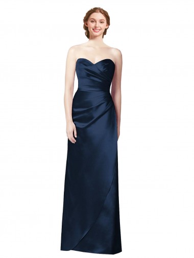 Sleeveless Sweetheart A-Line Satin Bridesmaid Dress Worcester