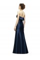 Dark Navy Sleeveless Sweetheart Mermaid Satin Bridesmaid Dress Worcester