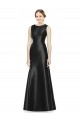 Keyhole Back Sleeveless High Neck Mermaid Satin Bridesmaid Dress Worcester