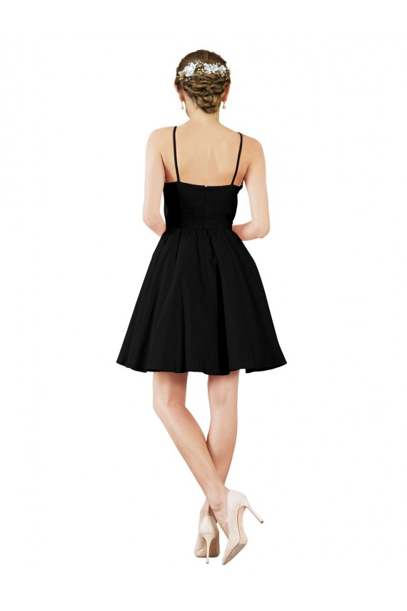 Open Back Sleeveless Halter Neck A-Line Satin Bridesmaid Gown Worcester