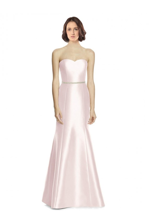 Pink Sleeveless Sweetheart Mermaid Satin Bridesmaid Dress Worcester