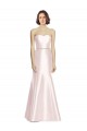 Pink Sleeveless Sweetheart Mermaid Satin Bridesmaid Dress Worcester