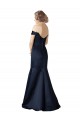Cap Sleeves Off the Shoulder Mermaid Satin Prom Dress / Bridesmaid Dress Worcester