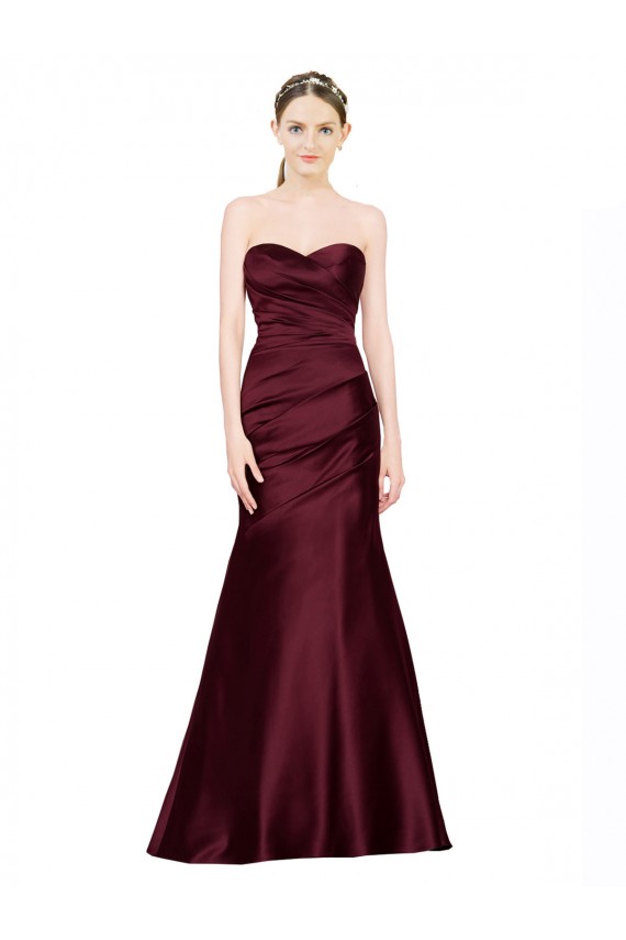 Low Back Sleeveless Sweetheart Mermaid Satin Formal Evening Gown / Prom Dress / Bridesmaid Dress Worcester
