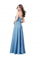Criss Cross Back Sleeveless Spaghetti Straps Sheath Satin Formal Evening Gown / Prom Dress / Bridesmaid Dress Worcester