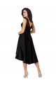 Sleeveless Illusion Neck A-Line Satin & Lace High Low Bridesmaid Dress Worcester