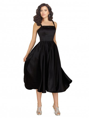 Sleeveless Square Neck A-Line Satin Prom Dress / Bridesmaid Dress Worcester