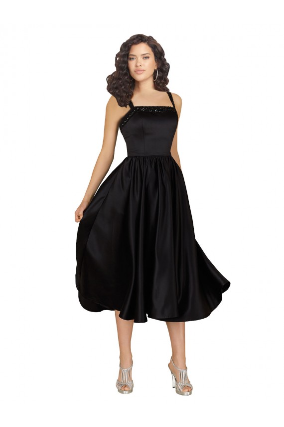 Sleeveless Square Neck A-Line Satin Prom Dress / Bridesmaid Dress Worcester