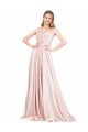Sleeveless Off the Shoulder A-Line Satin Formal Evening Gown / Prom Dress / Bridesmaid Dress Worcester