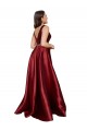 V-Back Sleeveless V-Neck A-Line Satin Formal Plus Size Evening Gown / Prom Dress / Bridesmaid Dress Worcester