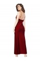 Low Back Sleeveless Cowl Neck Sheath Silk like Satin Black Tie Evening Gown / Prom Dress / Bridesmaid Dress Worcester