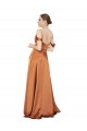 Low Back Cold Shoulder Spaghetti Straps A-Line Silk like Satin Formal Evening Gown / Prom Dress / Bridesmaid Dress Worcester