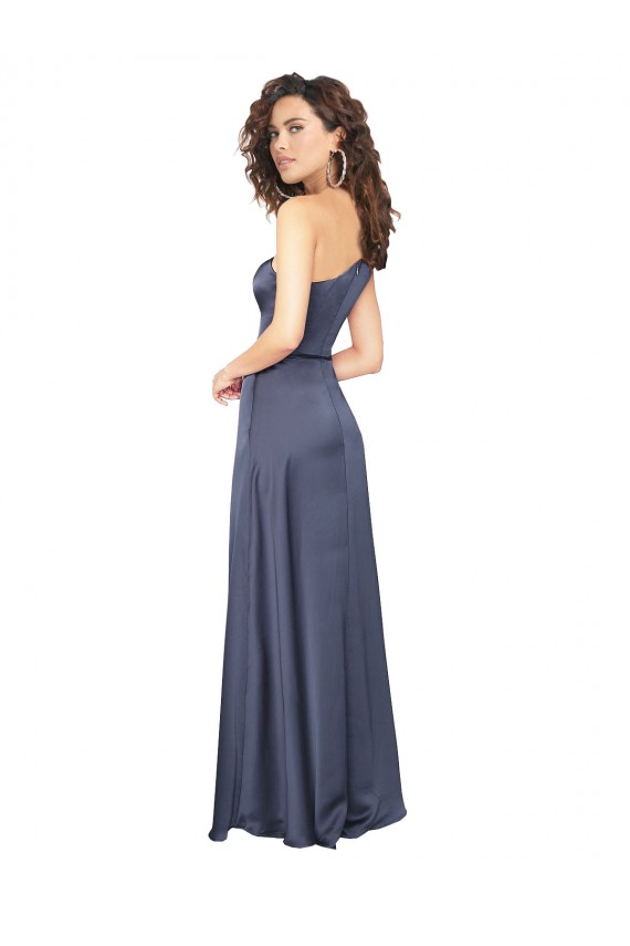 Dusk Sleeveless One Shoulder A-Line Silk like Satin Formal Evening Gown / Prom Dress / Bridesmaid Dress Worcester