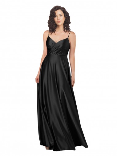 Low Back Sleeveless V-Neck A-Line Silk like Satin Formal Dress / Bridesmaid Dress Worcester