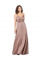 Sleeveless V-Neck A-Line Silk like Satin Formal Evening Gown / Bridesmaid Dress Worcester