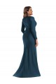 Long Sleeves V-Neck Mermaid Silk like Satin Formal Plus Size Evening Gown / Prom Dress / Bridesmaid Dress Worcester
