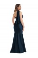 Dark Navy Sleeveless One Shoulder Mermaid Silk like Satin Formal Plus Size Evening Gown / Prom Dress / Bridesmaid Dress Worcester