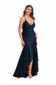 Sleeveless Spaghetti Straps Mermaid Silk like Satin High Low Plus Size Evening Gown / Prom Dress / Bridesmaid Dress Worcester