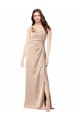 Low Back Champagne Pink Sleeveless Spaghetti Straps A-Line Silk like Satin Formal Evening Gown / Prom Dress / Bridesmaid Dress Worcester