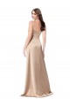 Low Back Champagne Pink Sleeveless Spaghetti Straps A-Line Silk like Satin Formal Evening Gown / Prom Dress / Bridesmaid Dress Worcester