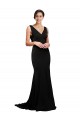 Low Back Sleeveless V-Neck A-Line Silk like Satin Formal Evening Gown / Prom Dress / Bridesmaid Dress Worcester