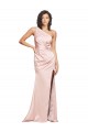 Low Back Sleeveless One Shoulder Sheath Silk like Satin Formal Evening Gown / Prom Dress / Bridesmaid Dress Worcester