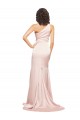 Sleeveless One Shoulder Sheath Silk like Satin Black Tie Evening Dress / Prom Dress / Bridesmaid Dress Worcester