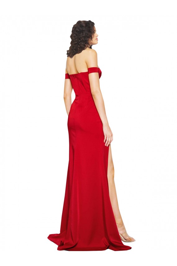 Sleeveless Off the Shoulder A-Line Silk like Satin Formal Evening Gown / Prom Dress / Bridesmaid Dress Worcester