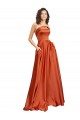Low Back Sleeveless Round Neck A-Line Silk like Satin Formal Evening Gown / Prom Dress / Bridesmaid Dress Worcester