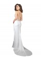 Criss Cross Open Back Sleeveless Cowl Neck Sheath Silk like Satin Beach Wedding Dress Worcester