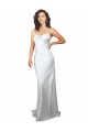 Criss Cross Open Back Sleeveless Cowl Neck Sheath Silk like Satin Beach Wedding Dresses Worcester