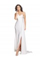 Sleeveless One Shoulder A-Line Silk like Satin Wedding Dress Worcester