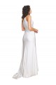 Sleeveless One Shoulder A-Line Silk like Satin Wedding Dress Worcester