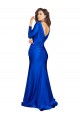 V-Back Long Sleeves V-Neck Mermaid Silk like Satin Formal Evening Gown / Prom Dress / Bridesmaid Dress Worcester