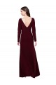 V-Back Long Sleeves V-Neck Sheath Spandex Prom Dress / Bridesmaid Dress Worcester
