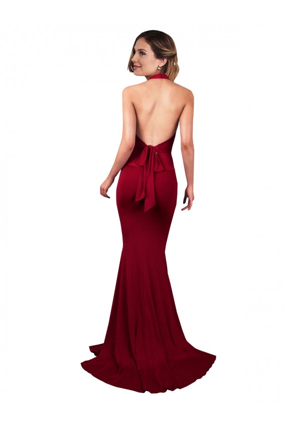 Open Back Sleeveless Halter Neck Mermaid Spandex Formal Evening Gown / Prom Dress / Bridesmaid Dress Worcester