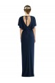 Open Back Short Sleeves Bateau Neck Sheath Spandex Semi Formal Evening Dress / Prom Dress / Bridesmaid Dress Worcester