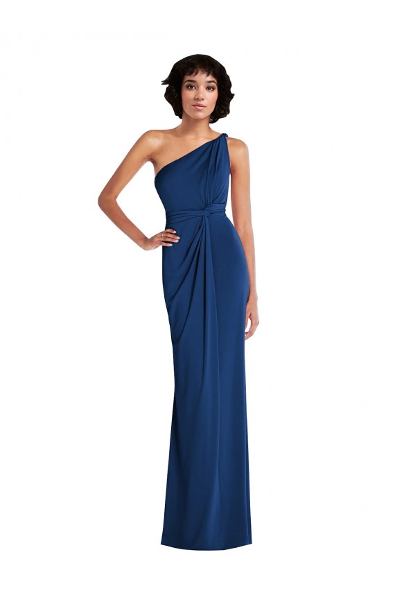 Sleeveless One Shoulder Sheath Spandex Semi Formal Evening Dress / Prom Dress / Bridesmaid Dress Worcester