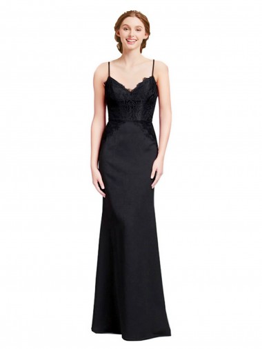 Low Back Sleeveless Spaghetti Straps Mermaid Stretch Crepe Prom Dress / Bridesmaid Dress Worcester