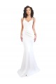 Low Back Sleeveless Spaghetti Straps Mermaid Stretch Crepe Black Tie Evening Gown / Prom Dress / Bridesmaid Dress Worcester