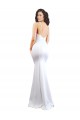 Low Back Sleeveless Spaghetti Straps Mermaid Stretch Crepe Black Tie Evening Gown / Prom Dress / Bridesmaid Dress Worcester