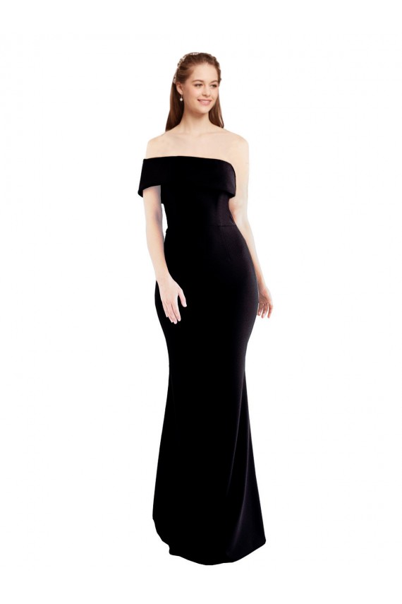 Keyhole Back Sleeveless One Shoulder Mermaid Stretch Crepe Formal Evening Gown / Prom Dress / Bridesmaid Dress Worcester