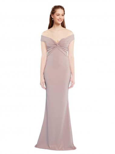 Keyhole Back Sleeveless Off the Shoulder Mermaid Stretch Crepe Formal Evening Gown / Prom Dress / Bridesmaid Dress Worcester