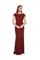 Keyhole Back Cap Sleeves Round Neck Mermaid Stretch Crepe Formal Evening Gown / Prom Dress / Bridesmaid Dress Worcester