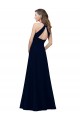 Keyhole Back Sleeveless Jewel Neck A-Line Stretch Crepe Prom Dress / Bridesmaid Dress Worcester